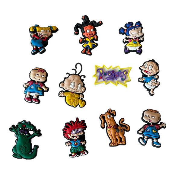 NEW 90s Rugrats SHOE CHARMS 11pc for Croc Clogs Zippers Bags Cartoon Characters - Picture 8 of 8